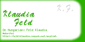 klaudia feld business card